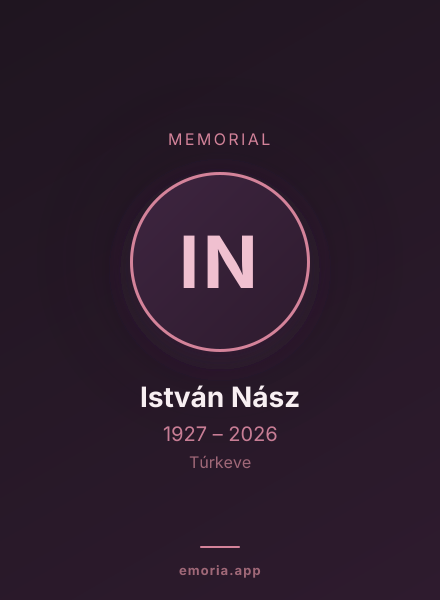 Memorial portrait of István Nász