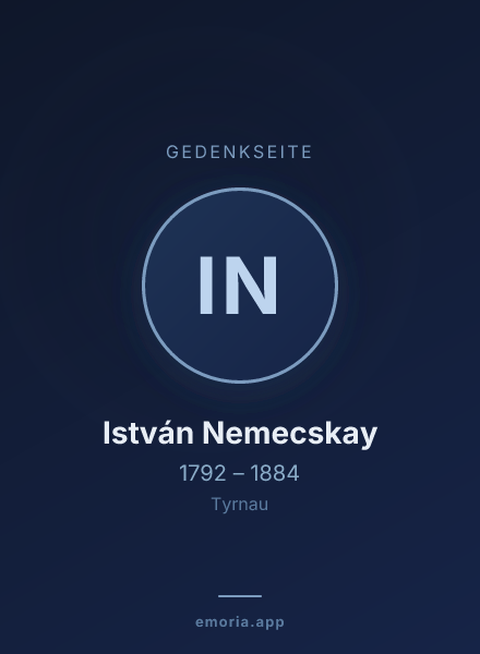 Gedenkportrait von István Nemecskay