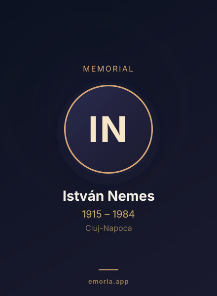 Memorial portrait of István Nemes