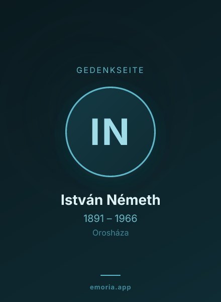 Gedenkportrait von István Németh