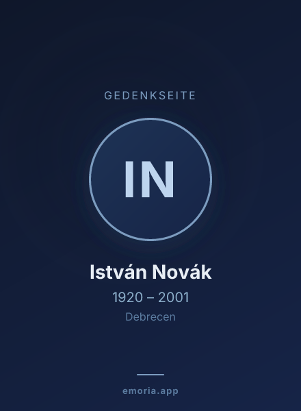 Gedenkportrait von István Novák