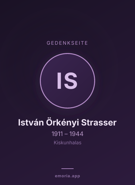 Gedenkportrait von István Örkényi Strasser