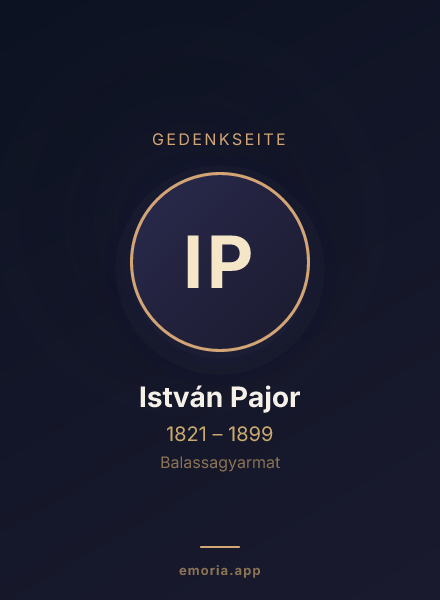 Gedenkportrait von István Pajor
