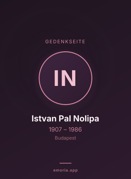 Gedenkportrait von Istvan Pal Nolipa