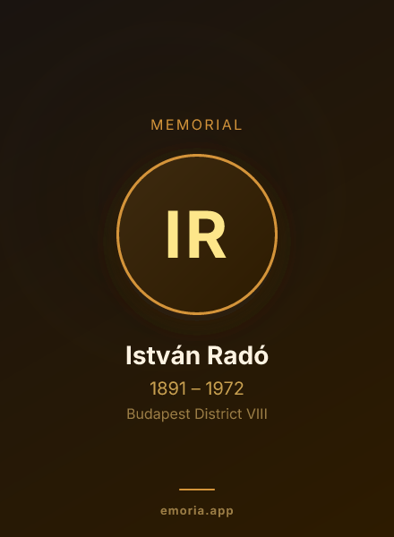 Memorial portrait of István Radó