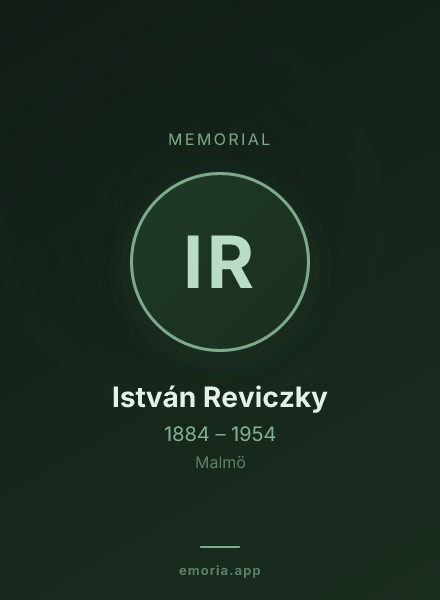 Memorial portrait of István Reviczky