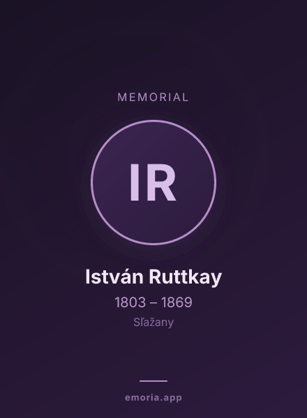 Memorial portrait of István Ruttkay