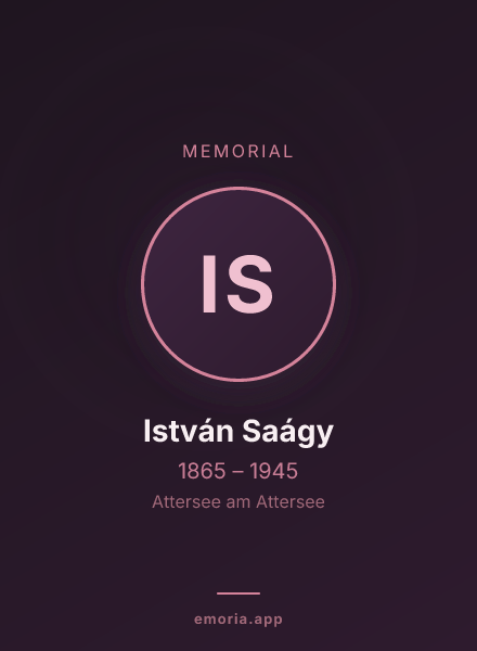 Memorial portrait of István Saágy