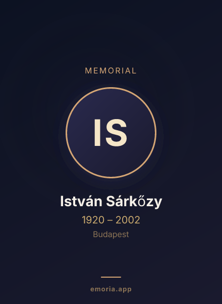 Memorial portrait of István Sárkőzy