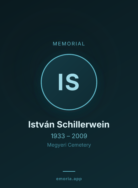 Memorial portrait of István Schillerwein