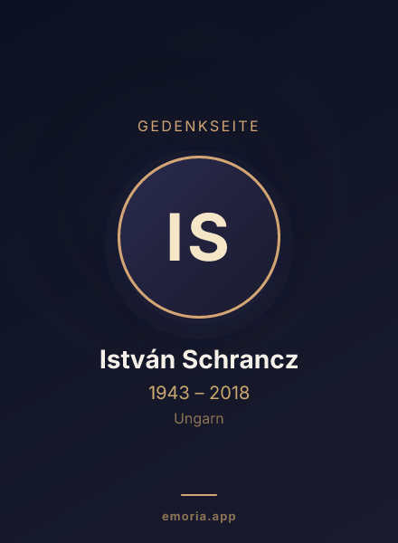Gedenkportrait von István Schrancz