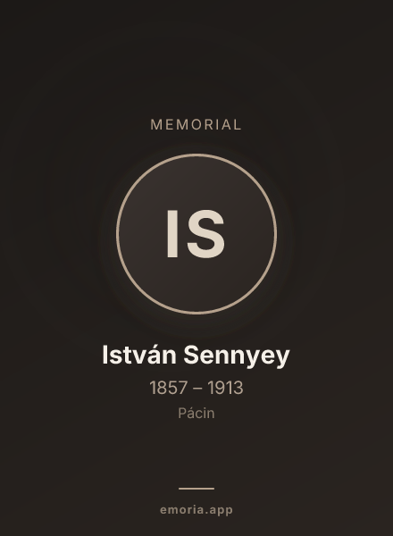 Memorial portrait of István Sennyey