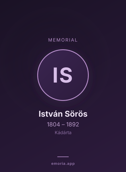 Memorial portrait of István Sörös