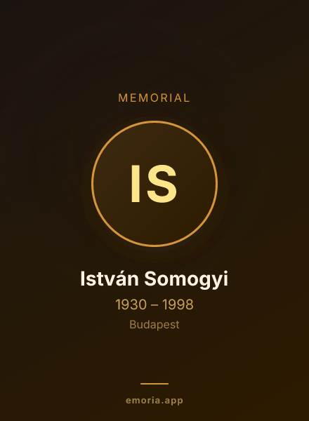 Memorial portrait of István Somogyi