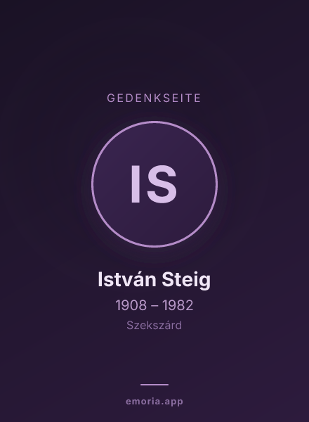 Gedenkportrait von István Steig