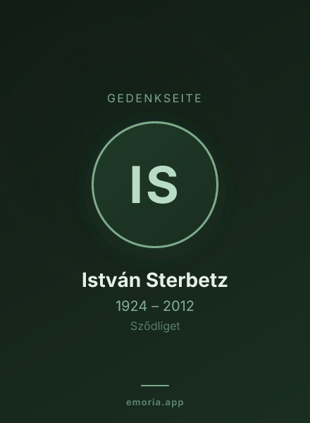 Gedenkportrait von István Sterbetz