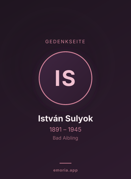 Gedenkportrait von István Sulyok