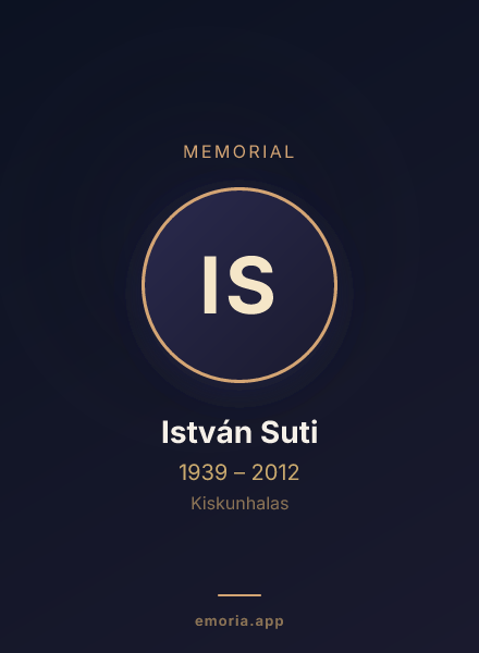 Memorial portrait of István Suti