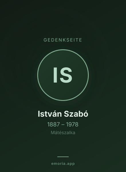 Gedenkportrait von István Szabó