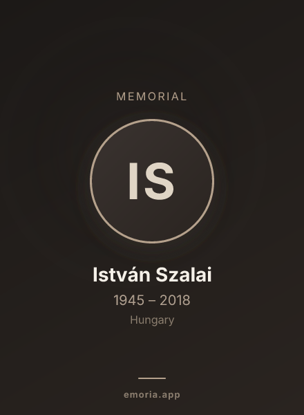 Memorial portrait of István Szalai
