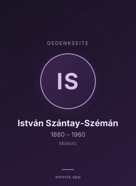 Gedenkportrait von István Szántay-Szémán