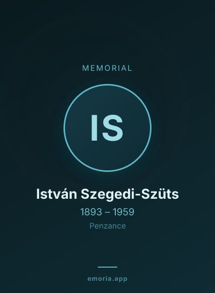 Memorial portrait of István Szegedi-Szüts