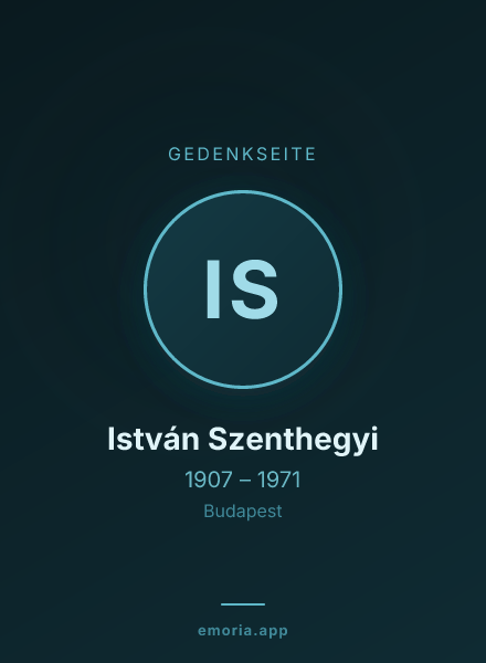 Gedenkportrait von István Szenthegyi