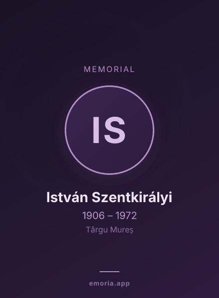 Memorial portrait of István Szentkirályi