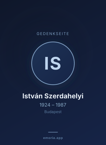 Gedenkportrait von István Szerdahelyi