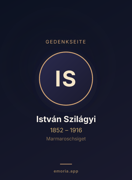 Gedenkportrait von István Szilágyi
