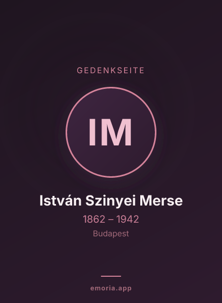 Gedenkportrait von István Szinyei Merse