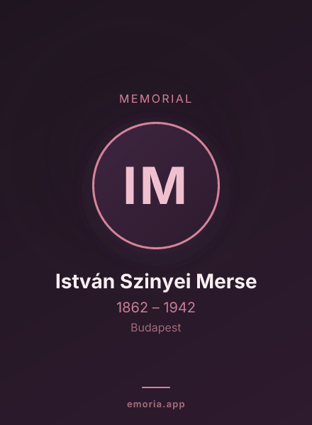 Memorial portrait of István Szinyei Merse