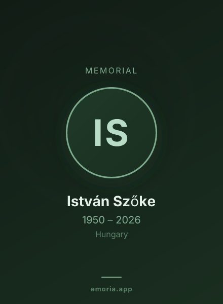 Memorial portrait of István Szőke