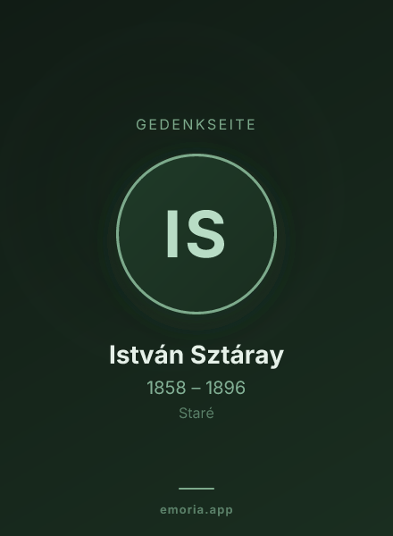 Gedenkportrait von István Sztáray