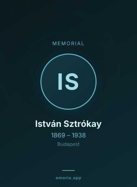 Memorial portrait of István Sztrókay