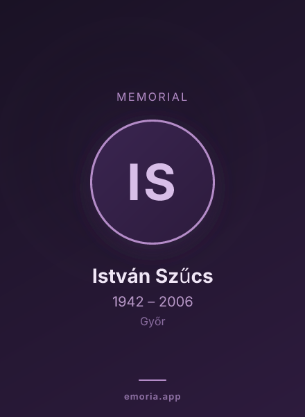 Memorial portrait of István Szűcs