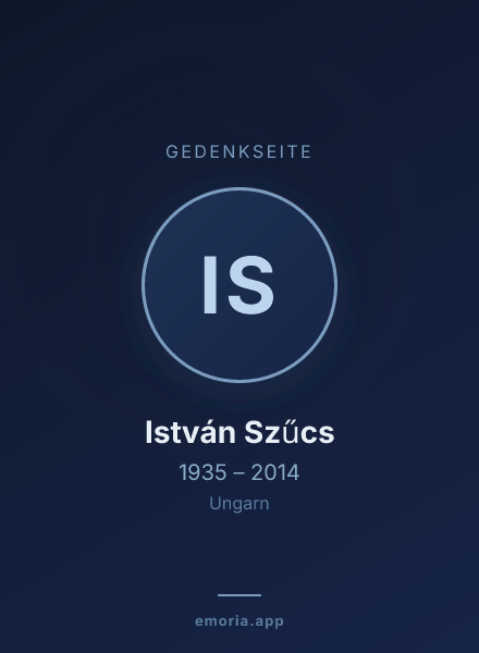 Gedenkportrait von István Szűcs