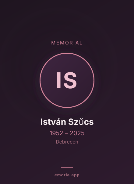 Memorial portrait of István Szűcs