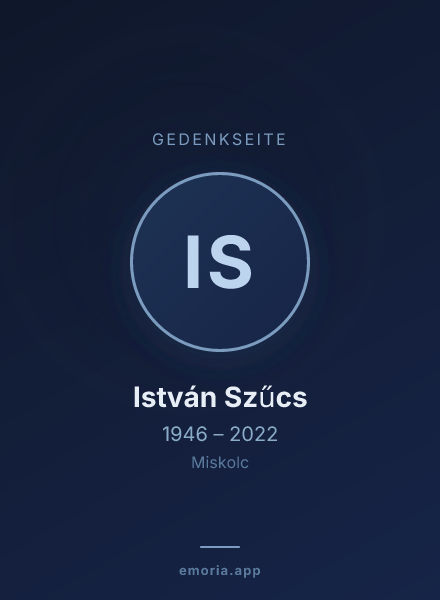 Gedenkportrait von István Szűcs