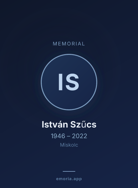 Memorial portrait of István Szűcs