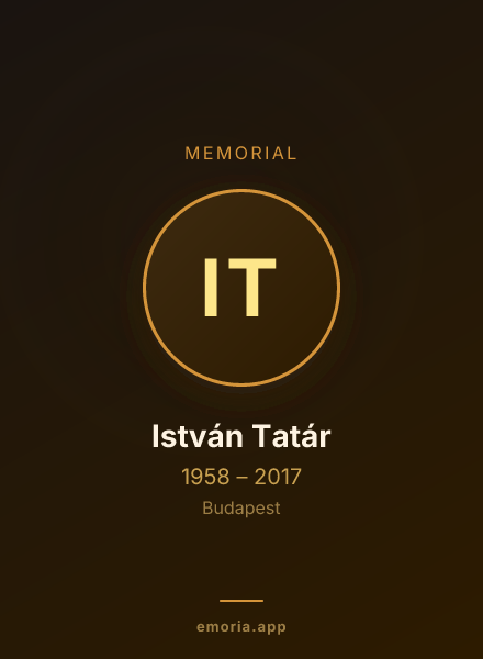 Memorial portrait of István Tatár