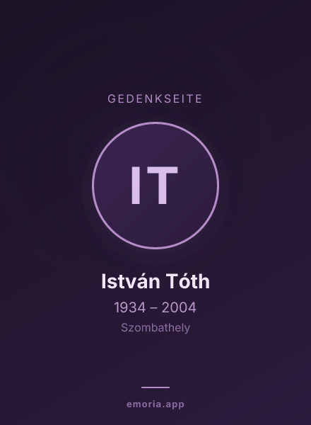Gedenkportrait von István Tóth