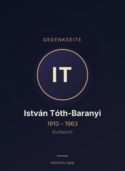 Gedenkportrait von István Tóth-Baranyi