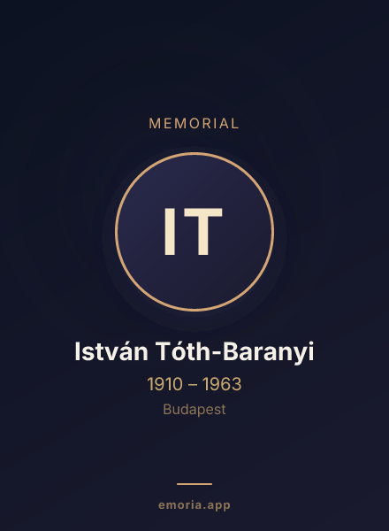 Memorial portrait of István Tóth-Baranyi