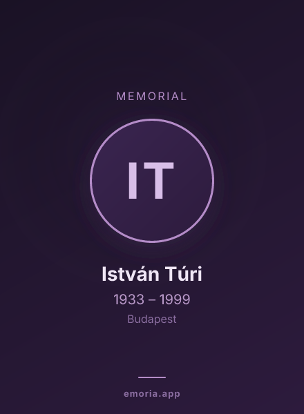 Memorial portrait of István Túri