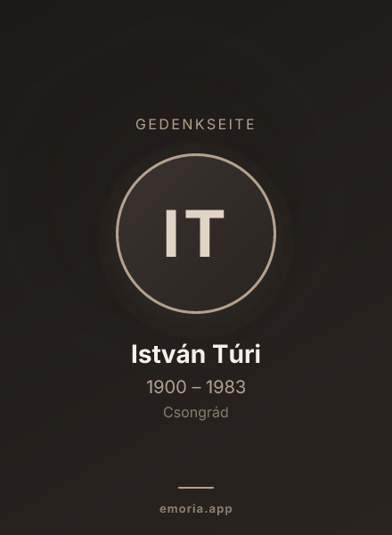 Gedenkportrait von István Túri