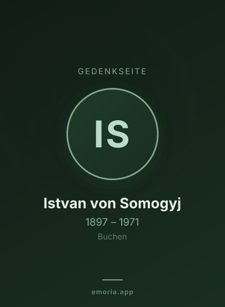 Gedenkportrait von Istvan von Somogyj