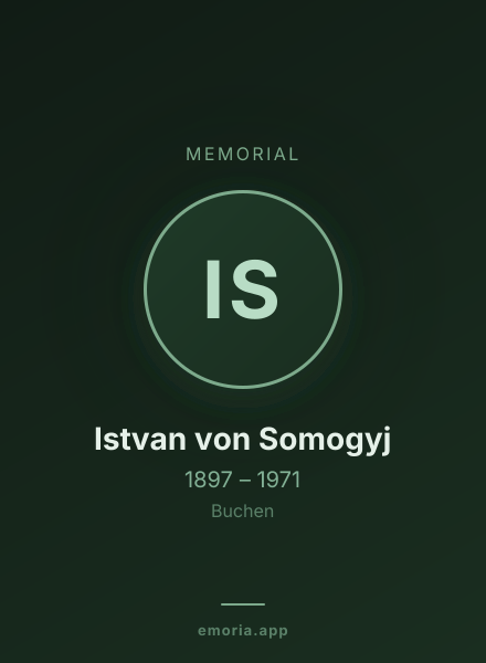 Memorial portrait of Istvan von Somogyj