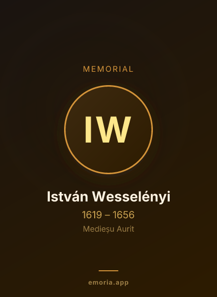 Memorial portrait of István Wesselényi