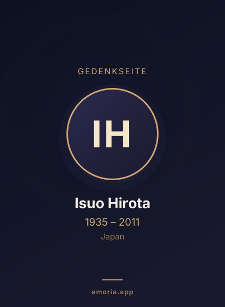 Gedenkportrait von Isuo Hirota